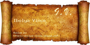 Ibolya Vince névjegykártya